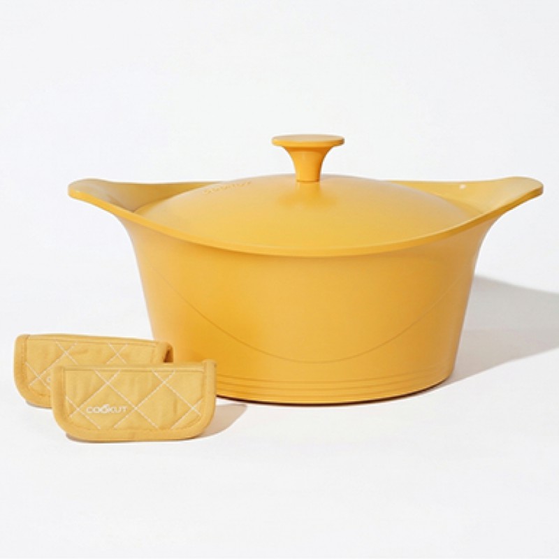 Incroyable Cocotte Anti-Adhésive 24 cm Jaune Mangue 4,5 l Édition Limitée  - Cookut