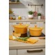Incroyable Antikleef Braadpan 24 cm Mango geel 4,5 l Limited Edition - Cookut