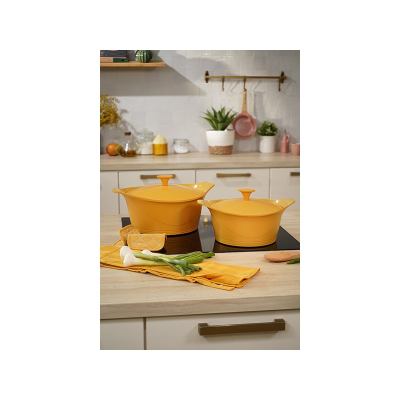 Incroyable Antikleef Braadpan 28 cm Mango geel 7 l Limited Edition - Cookut