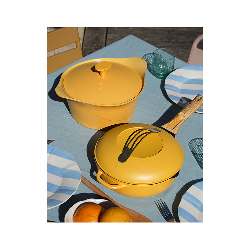 Incroyable Antikleef Braadpan 28 cm Mango geel 7 l Limited Edition - Cookut