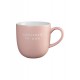Hey Mug Message Gravé Addicted to you Céramique Rose Clair Mat 350 ml  - ASA Selection