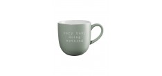Hey Mug Message Gravé Very busy doing nothing Céramique Vert Mat 350 ml 