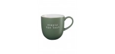 Hey Mug Message Gravé Simply the best Céramique Vert Foncé Mat 350 ml 