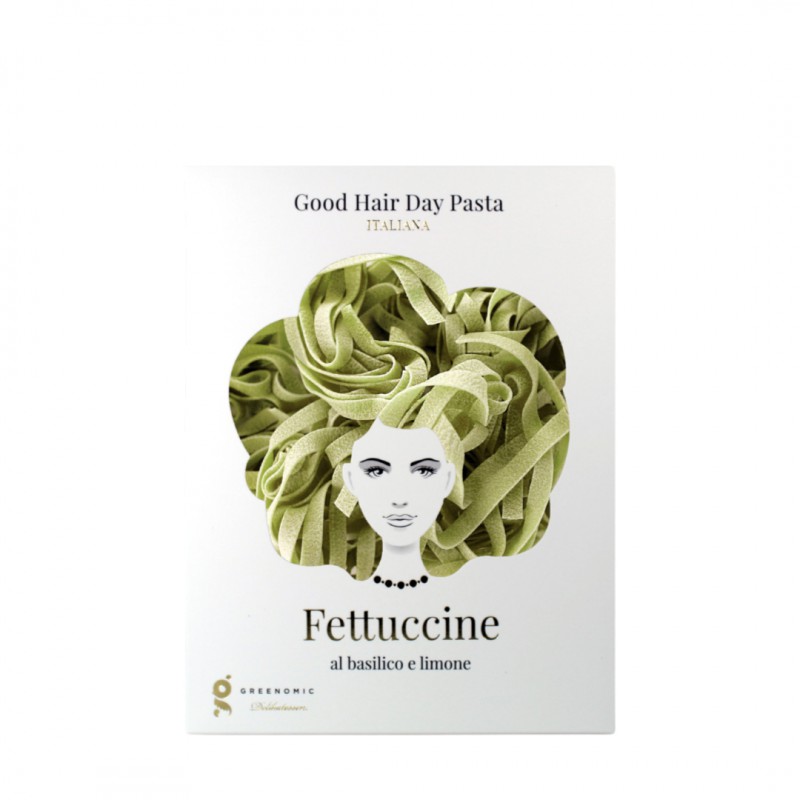 Pâtes Fettuccine Basilico e Limone 250 g Good Hair Day Pasta - Greenomic