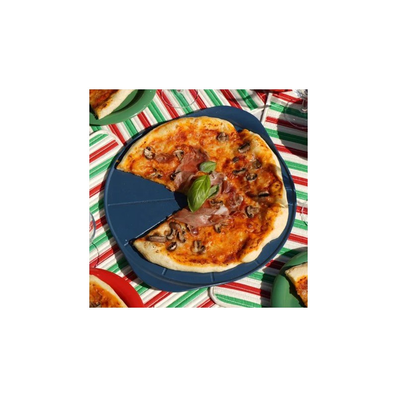 Formidable Plaque à Pizza Ronde Antiadhésive pour Four Bleu Myrtille 33 cm - Cookut