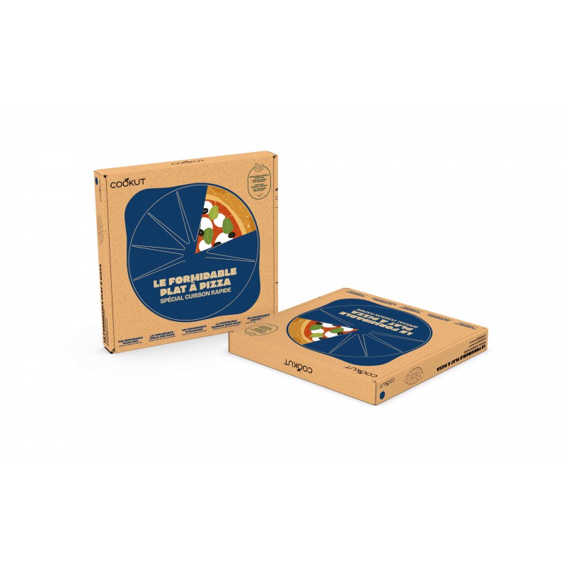 Formidable Plaque à Pizza Ronde Antiadhésive pour Four Bleu Myrtille 33 cm - Cookut