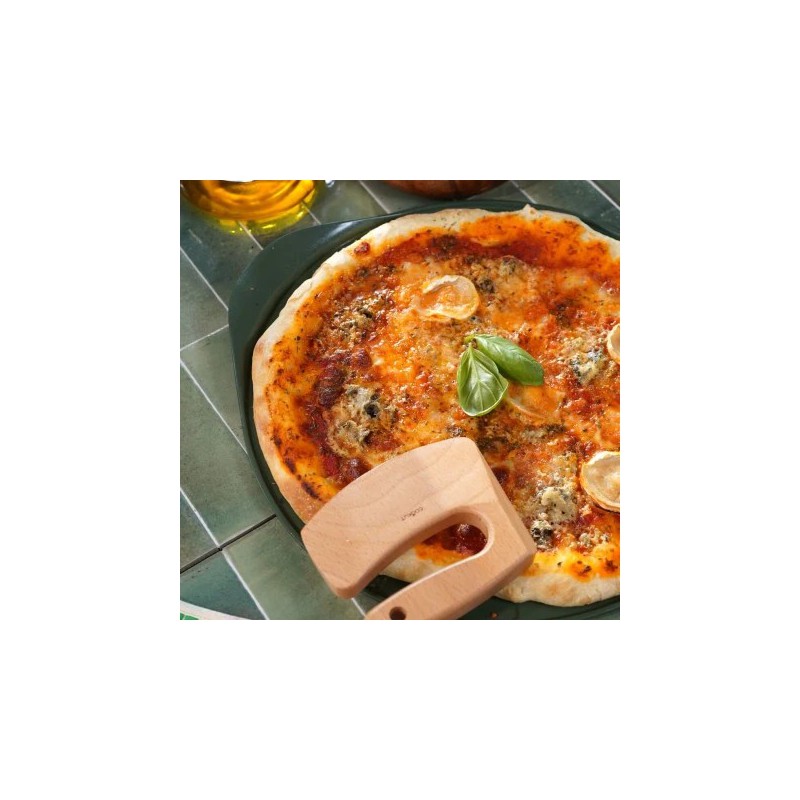 Formidable Plaque à Pizza Ronde Antiadhésive pour Four Vert Fougère 33 cm - Cookut