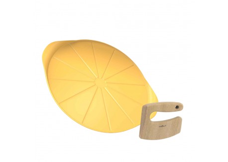 Formidable Plaque à Pizza Ronde Antiadhésive pour Four Jaune Mangue 33 cm - Cookut