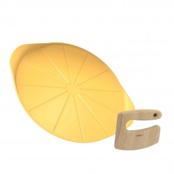 Formidable Plaque à Pizza Ronde Antiadhésive pour Four Jaune Mangue 33 cm - Cookut