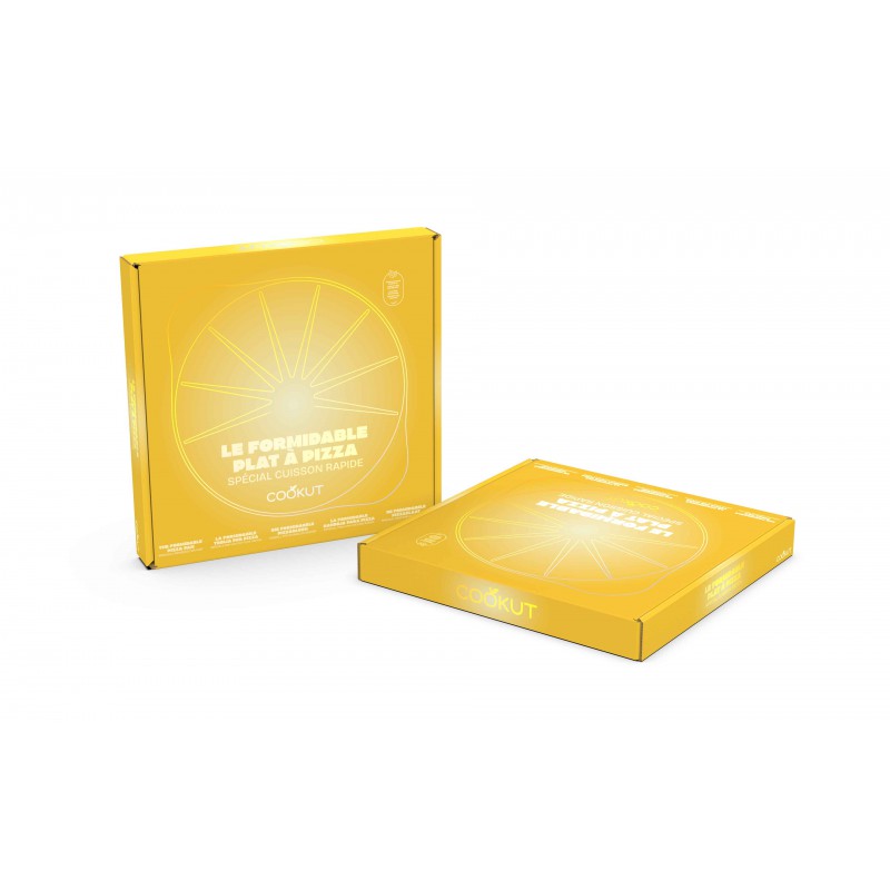 Formidable Ronde Antiaanbak Pizzaplaat voor Oven Mango geel 33 cm - Cookut