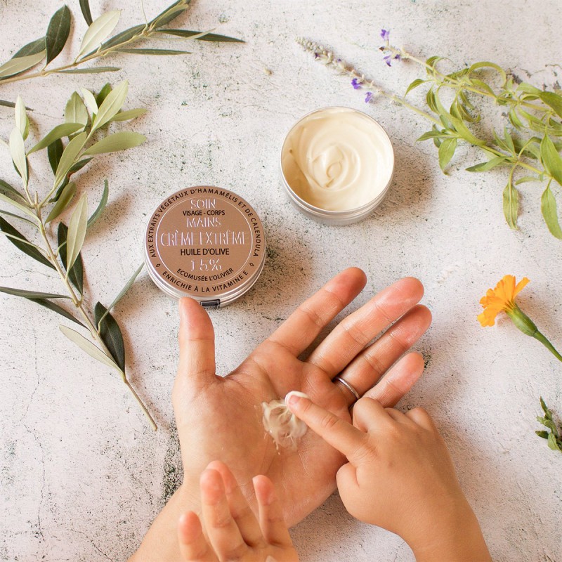 Soin Crème Extrême Onctueuse à l'Huile d'Olive Mains Visage Corps 60 g  - Maison Brémond