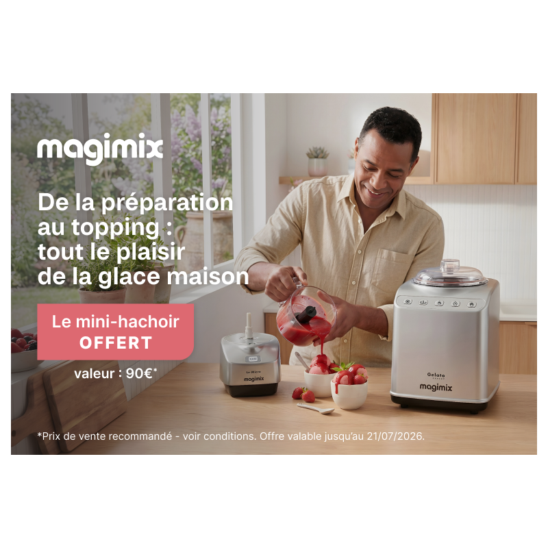 Gelato Expert Turbine à glace Chrome Mat - Magimix