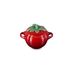 Fraise Mini Cocotte en Céramique Ronde 58 cl Rouge et Vert  - Le Creuset