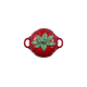Aarbei Rond Mini Stoofpotje 58 cl Rood en Groen - Le Creuset