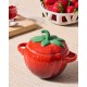 Fraise Mini Cocotte en Céramique Ronde 58 cl Rouge et Vert  - Le Creuset