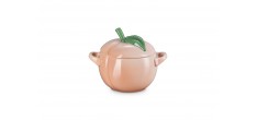 Pêche Mini Cocotte en Céramique Ronde 58 cl Corail Pastel et Vert 