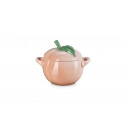 Pêche Mini Cocotte en Céramique Ronde 58 cl Corail Pastel et Vert  - Le Creuset