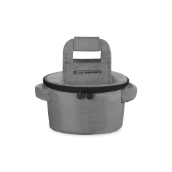 Sac de Transport pour Cocotte Ronde avec Poignées Gris Chiné 38 cm  - Le Creuset
