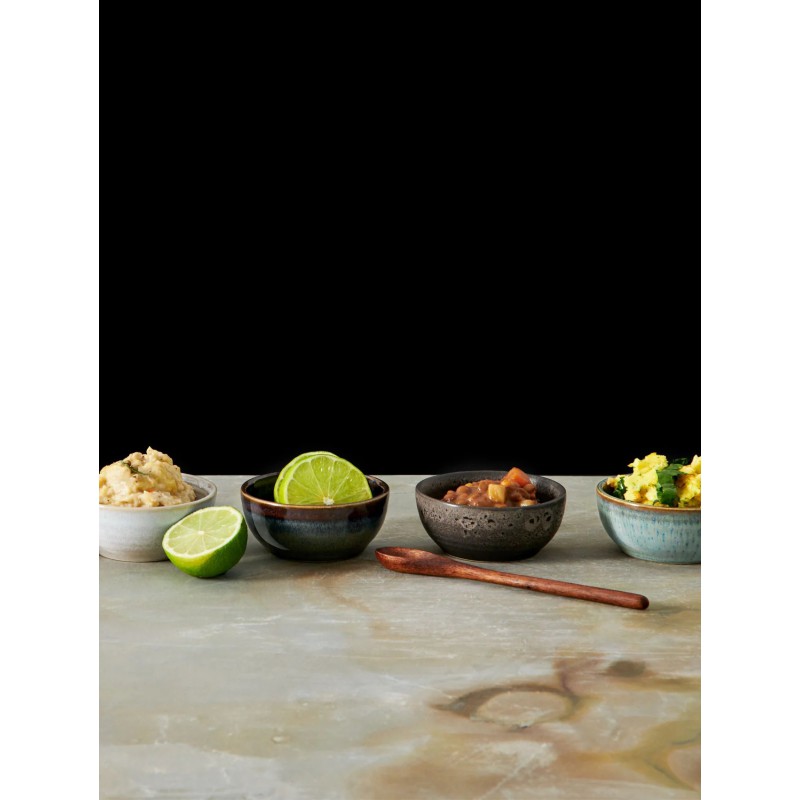 Mangosteen Coffret Bol et Mini Bol pour Poké Bowl Grès Brun + Baguettes Bois  - ASA Selection