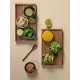 Mangosteen Set Kom en Mini-kom voor Poké Bowl Bruin + Houten Eetstokje - ASA Selection