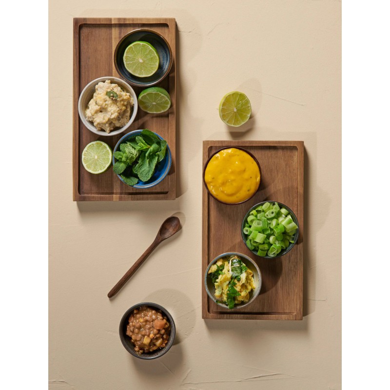 Mangosteen Coffret Bol et Mini Bol pour Poké Bowl Grès Brun + Baguettes Bois  - ASA Selection