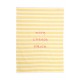 Torchon en Coton More Cheese Please Ligné Jaune et Blanc 50x70 cm  - ASA Selection