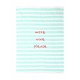 Torchon Coton More Wine Please Ligné Turquoise et Blanc 50x70 cm  - ASA Selection