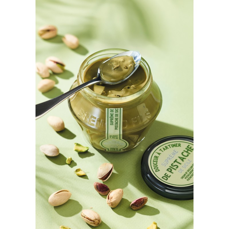 Suprême Siciliaanse Pistachecrème met Olijfolie 220 g - Maison Brémond