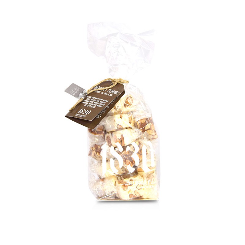 Nougats Tendres de Provence Blanc et Noir aux Amandes 180 g  - Maison Brémond