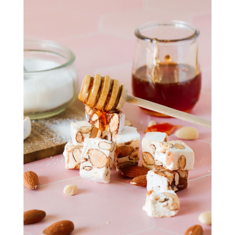 Zachte Nougat uit de Provence Wit en Donker met Amandelen 180 g - Maison Brémond