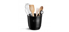 Keramische Pot voor Keukengerei 2,2 L Mat Zwart Truffel 17 x 16 cm