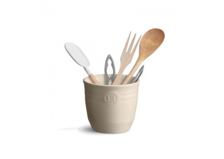 Keramische Pot voor Keukengerei 0,9 L Argile Gebroken Wit 13 x 11,5 cm - Emile Henry