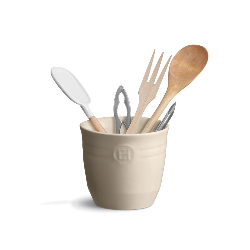 Keramische Pot voor Keukengerei 0,9 L Argile Gebroken Wit 13 x 11,5 cm - Emile Henry