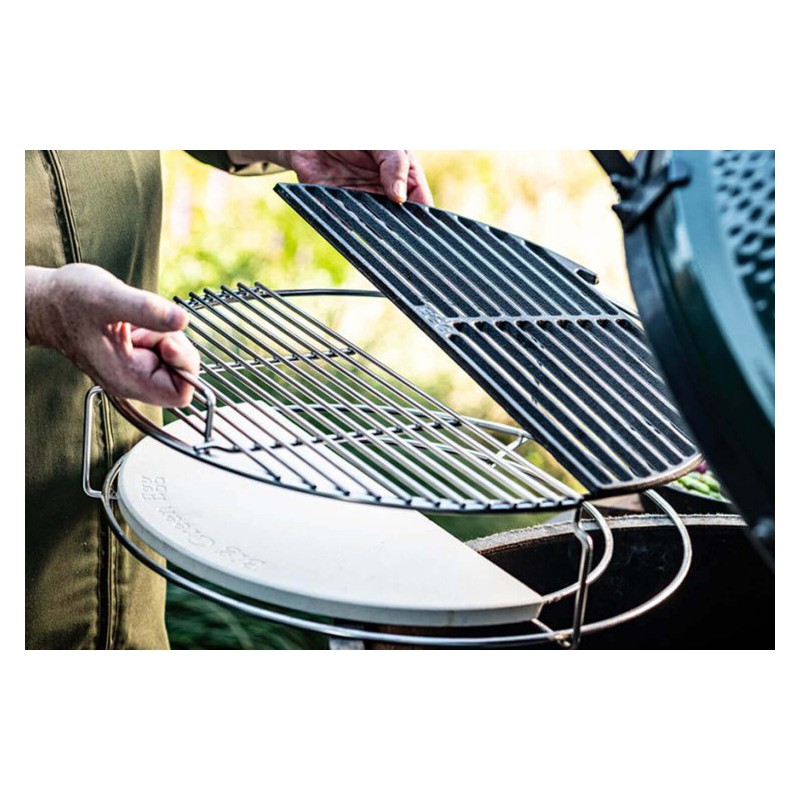 Iron Grid Lifter Gietijzeren Half Rooster Barbecue Xlarge - Big Green Egg