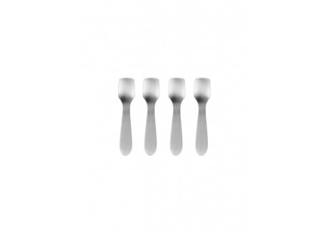 Set Petites Cuillères à Glace et Verrines Inox Brossé 11 cm 4 pcs  - ASA Selection
