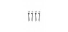 Set Petites Cuillères à Glace et Verrines Inox Brossé 11 cm 4 pcs 