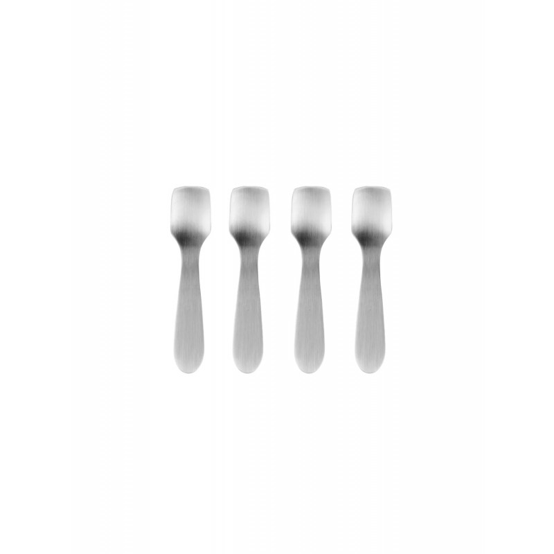 Kleine Geborsteld RVS Ijslepels 11 cm 4 dlg - ASA Selection