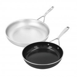 Set Poêles à Frire Silverline 7 Inox 28+Alu Plus 3 Ceraforce Antiadhésive 24  - Demeyere