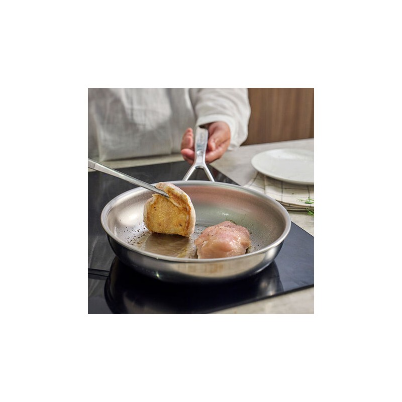 Set Poêles à Frire Silverline 7 Inox 28+Alu Plus 3 Ceraforce Antiadhésive 24  - Demeyere