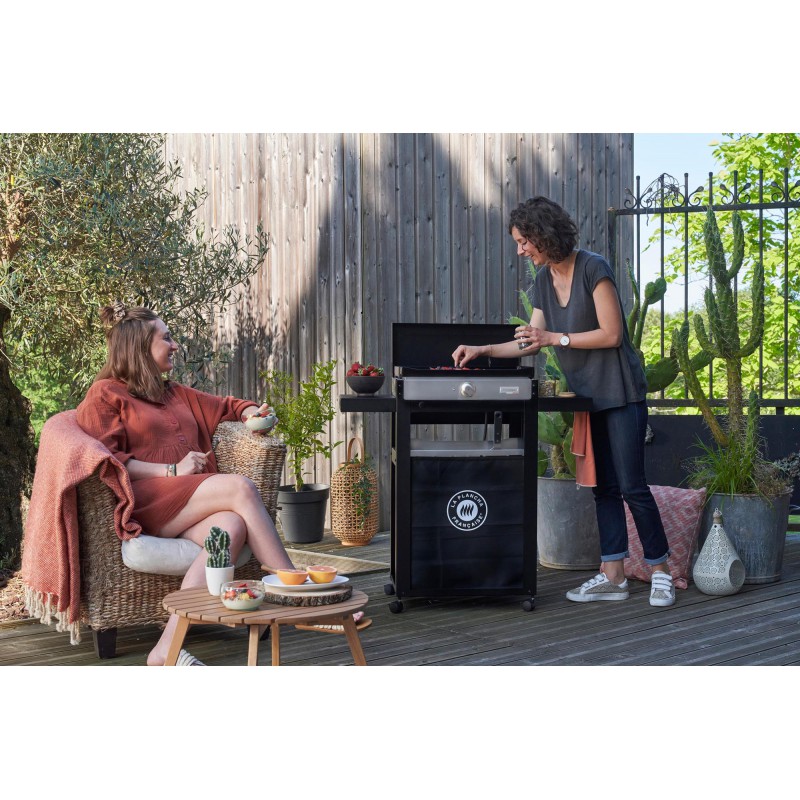 Startpakket Elektrische Plancha La Petite Française 150 Duo + Zwarte Trolley - Le Marquier