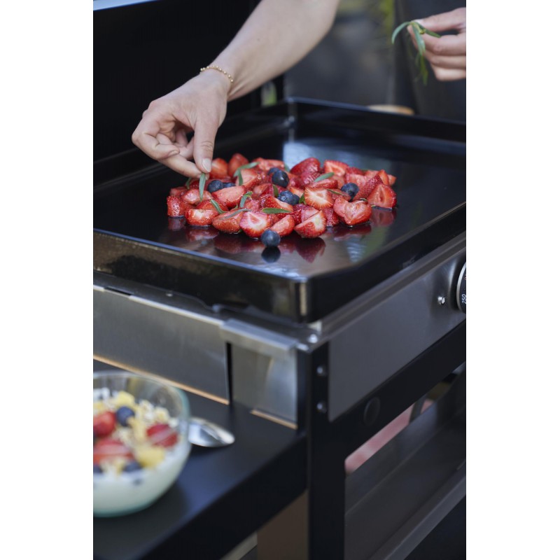 Starterspack Plancha Électrique La Petite Française 150 Duo + Desserte Noire  - Le Marquier