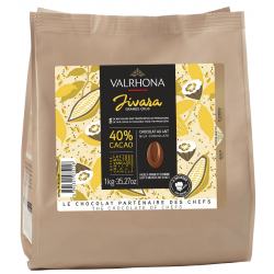 Jivara Melkchocolade 40% Zak Bonen 1 kg - Valrhona