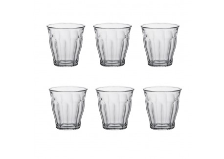 Picardie Gobelet à Eau en Verre Transparent 25 cl 9 cm (6 pcs) - Duralex