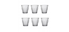 Picardie Gobelet à Eau en Verre Transparent 25 cl 9 cm (6 pcs)