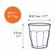 Picardie Gobelet à Eau en Verre Transparent 25 cl 9 cm (6 pcs) - Duralex