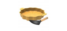 Formidable Plat à Tarte Rond Cannelé Jaune Mangue 29 cm Édition Limitée 