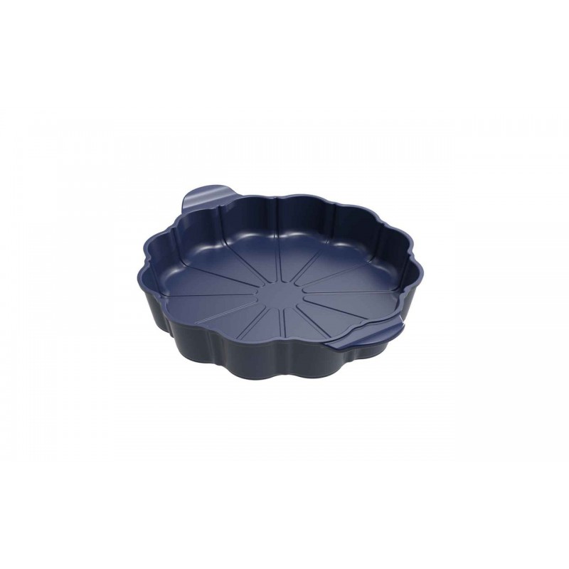 Formidable Plat à Tarte Rond Cannelé Bleu Myrtille 29 cm - Cookut