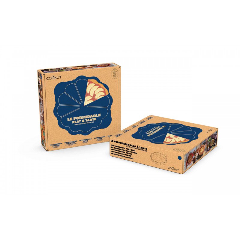 Formidable Plat à Tarte Rond Cannelé Bleu Myrtille 29 cm - Cookut
