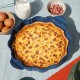 Formidable Plat à Tarte Rond Cannelé Bleu Myrtille 29 cm - Cookut