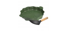 Formidable Plat à Tarte Rond Cannelé Vert Fougère 29 cm